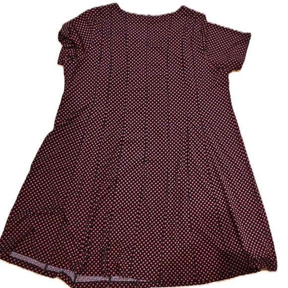 3X Women's Black and Red Polka Dot Dress - Picture 1 of 2